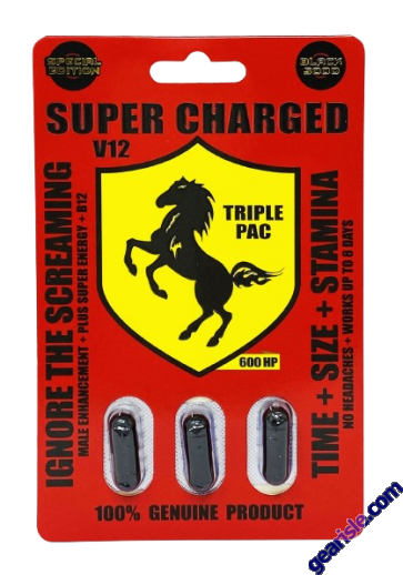 Super Charged 5000 V12 Male Enhancement Triple Black Pills