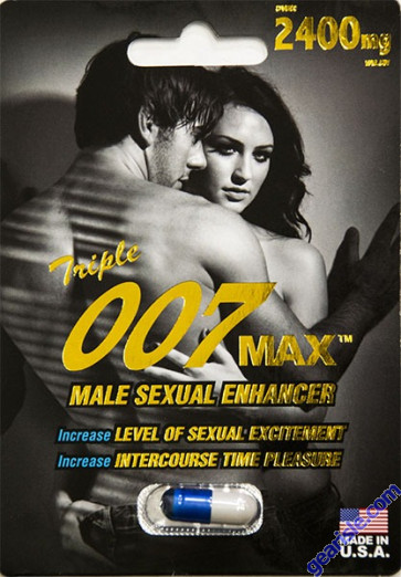 Triple 007 Max Male Sexual Enhancer Increase Level of Sexual Excitement 2400mg  by Lovezone Inc