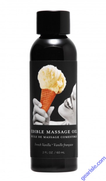 Massage Oil French Vanilla Edible 2 oz