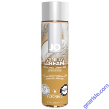 System JO Flavored Water Based Personal Lubricant 4 Oz  Vanilla Cream
