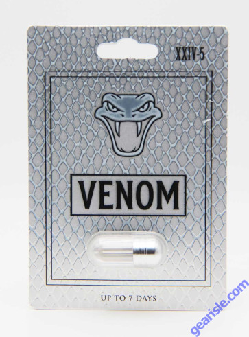 Venom herbal energy capsule close up packaging