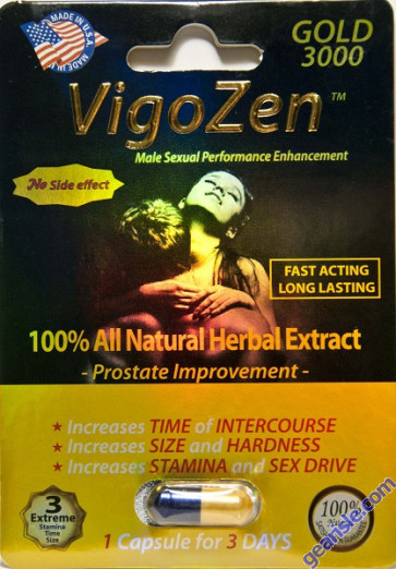 VigoZen Gold 1000mg Male Sexual Performance Enhancement by Nutra Vita