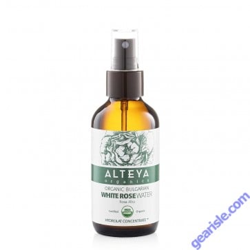 Bulgarian White Rose Water 4 Oz Glass Spray Bottle Alteya Organics solo
