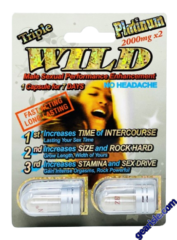 Wild Double Platinum 2000mg Triple Maximum Male Enhancement Pills