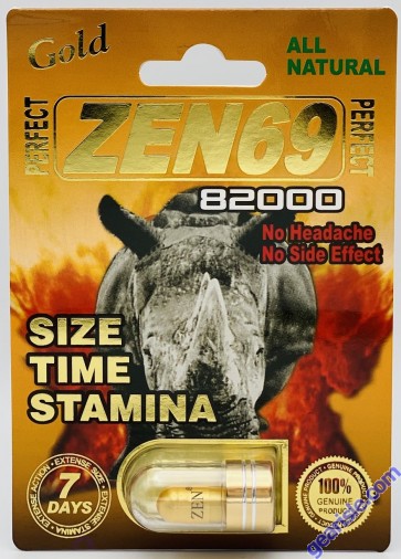 All Natural Perfect Zen69 82000 Male Enhancement Gold Pill