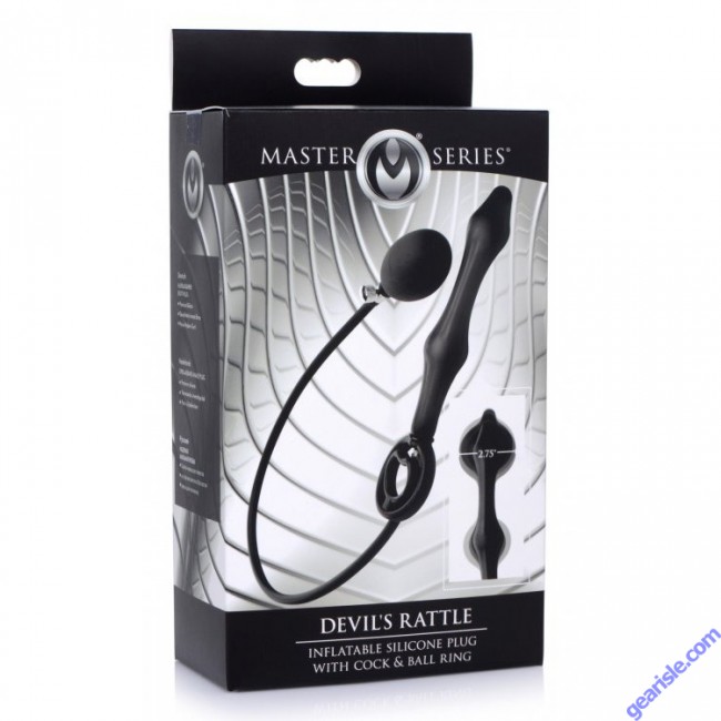 Vaak gesproken welzijn biologisch Master Series Devils Rattle Inflatable Silicone Anal Plug Cock Ring