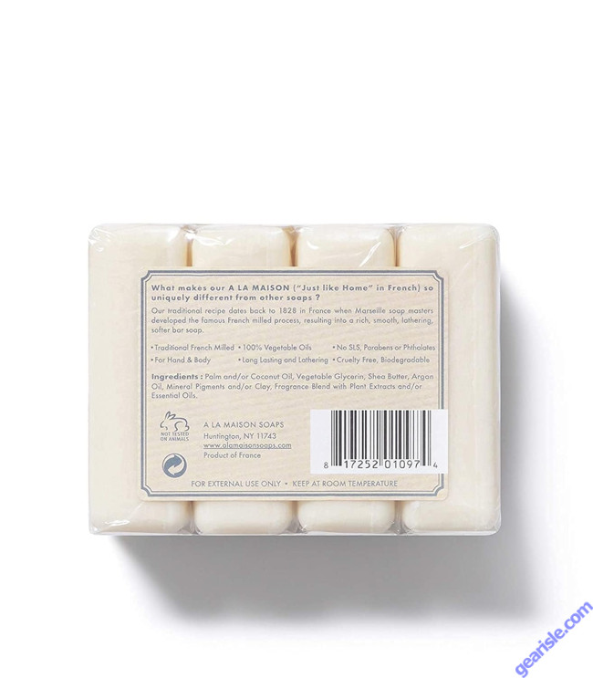 Fresh Sea Salt Moisturizing Bar Soap 4 Ct 3.5 Oz A La Maison