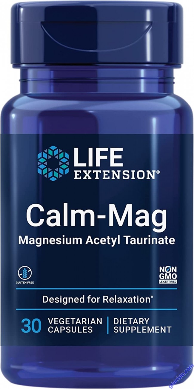 Life Extension CalmMag Magnesium Acetyl Taurinate 30 Vegetarian Caps