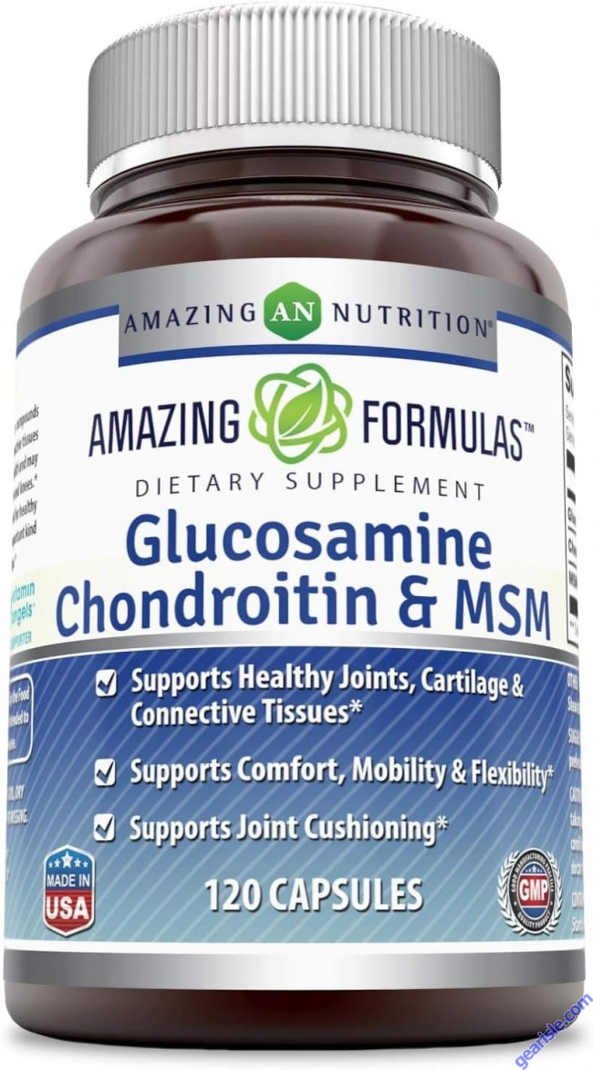 Glucosamine Chondroitin MSM 120 Caps Joint Support Amazing Formulas