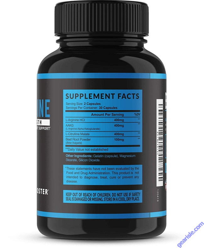 Havasu L Arginine 1200mg Nitric Oxide Supplement Vascularity Energy