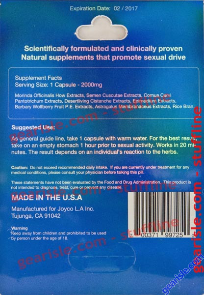 Buy Natural Miracle Zone 2000 Blue 7 Days Supplement Sexual Enhancer