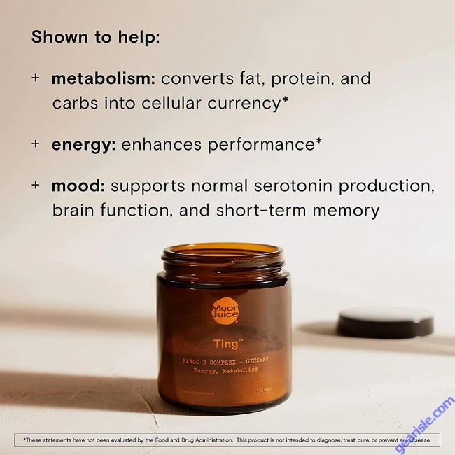 Moon Juice Ting B Complex Ginseng Powder Supplement Enhanced Metabolism