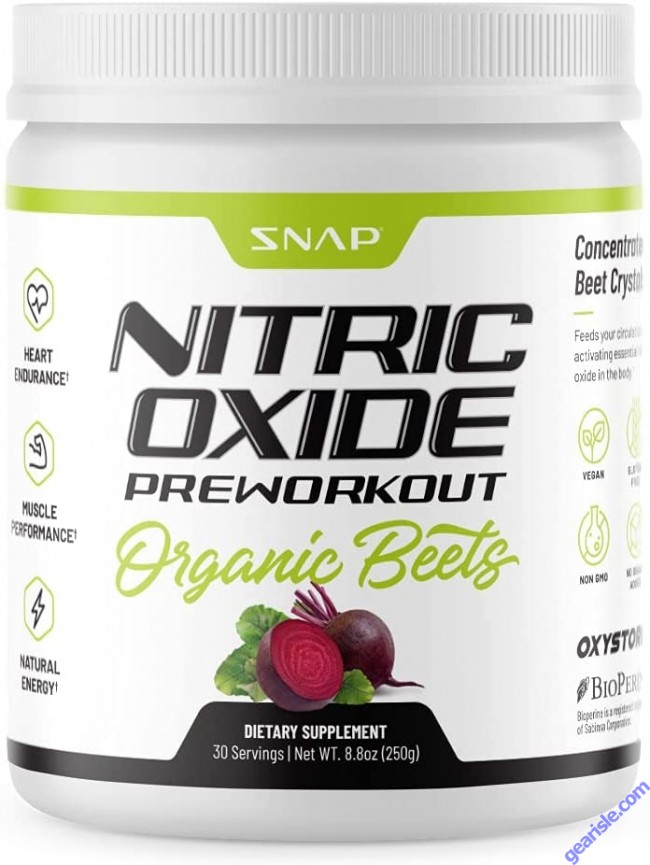 Snap Organic Nitric Oxide Beet Root Pre Workout Booster Powder