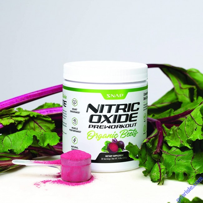 Snap Organic Nitric Oxide Beet Root Pre Workout Booster Powder
