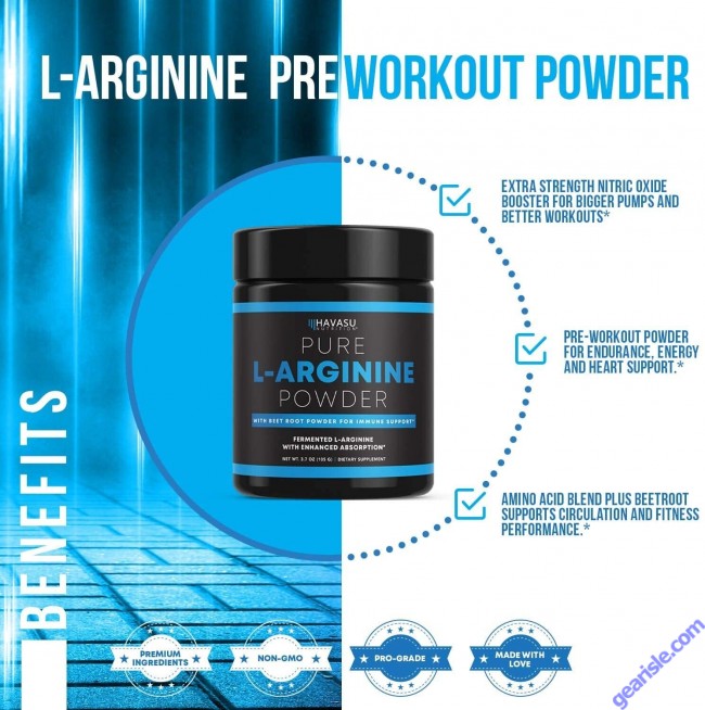 Havasu Nutrition Extra Strength LArginine Pre Workout 3.7oz Powder