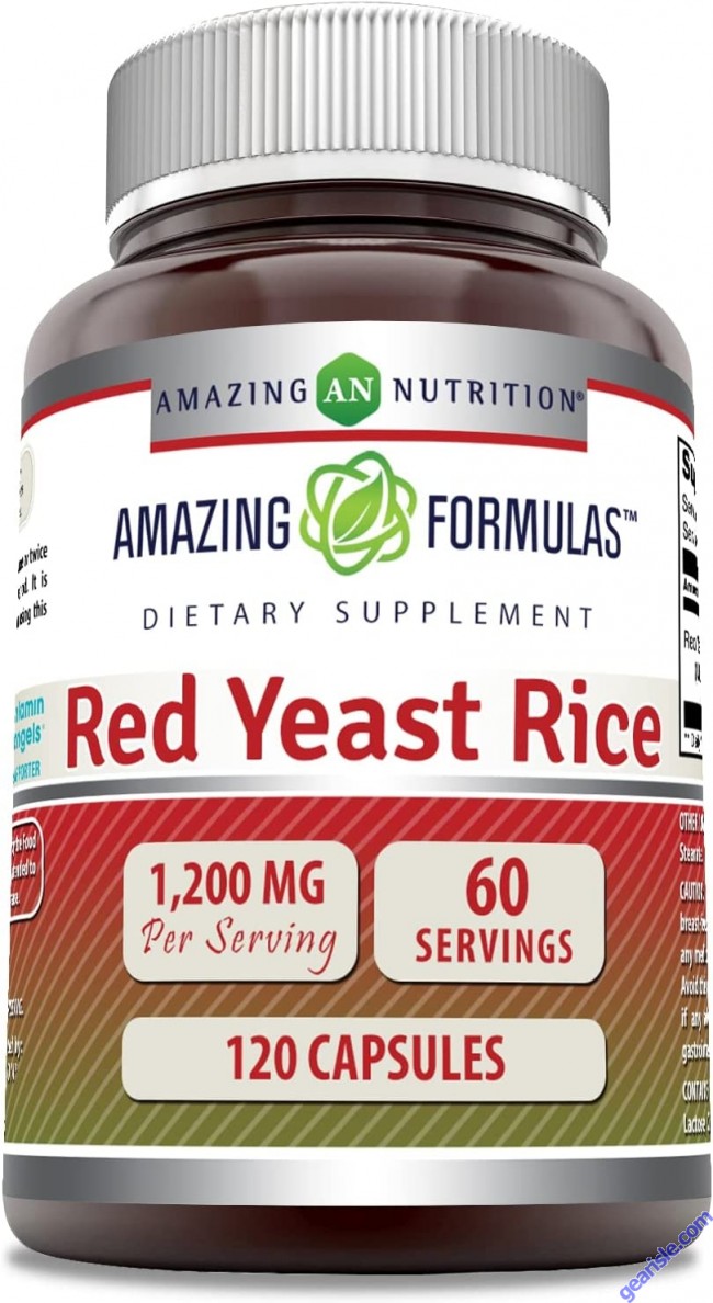 Red Yeast Rice 1200mg 120 Capsules Weight Management Amazing Formulas