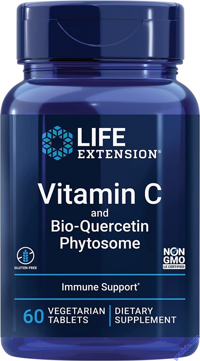 Life Extension Vitamin C Bio Quercetin Phytosome 60 Veggie Tablets