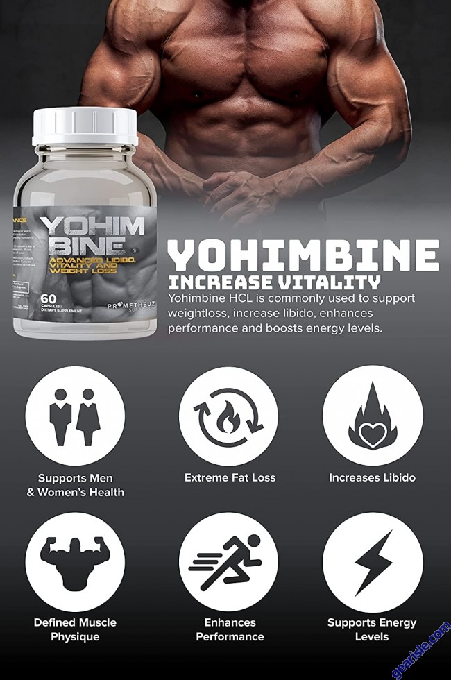Prometheuz Yohimbine Libido Booster Weight Loss 60 Capsules