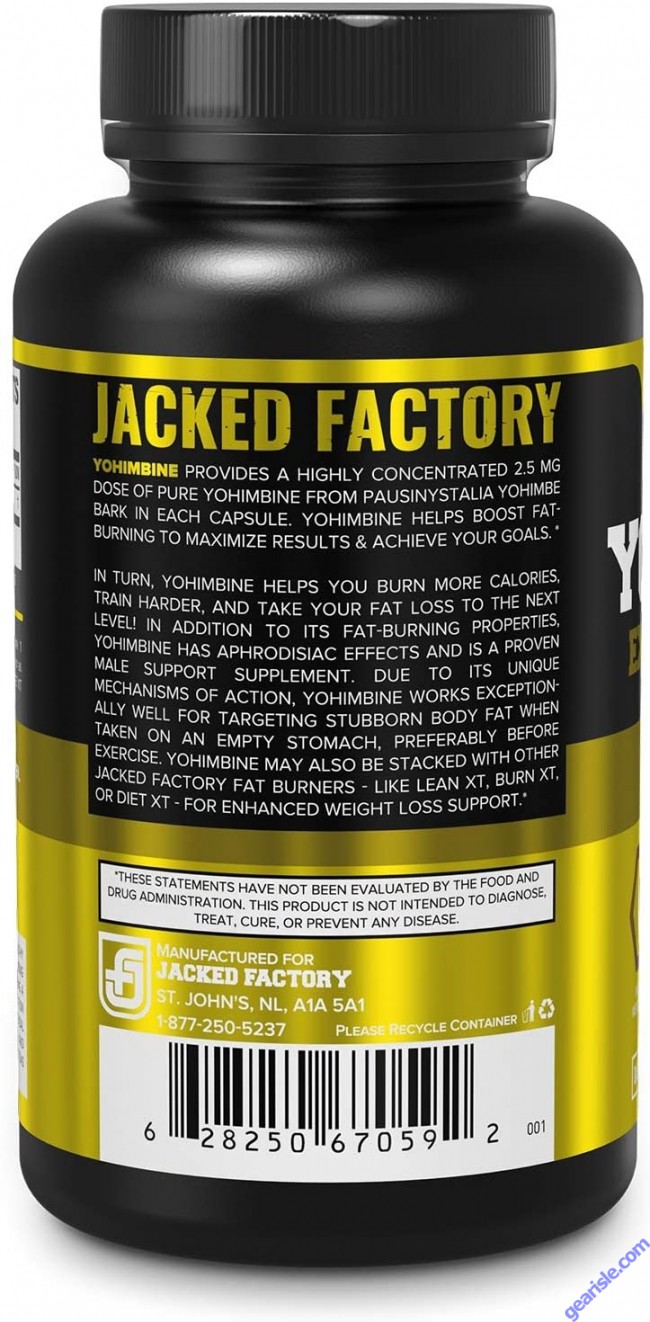 Premium Yohimbe Extract Supplement Veggie 270 Capsule