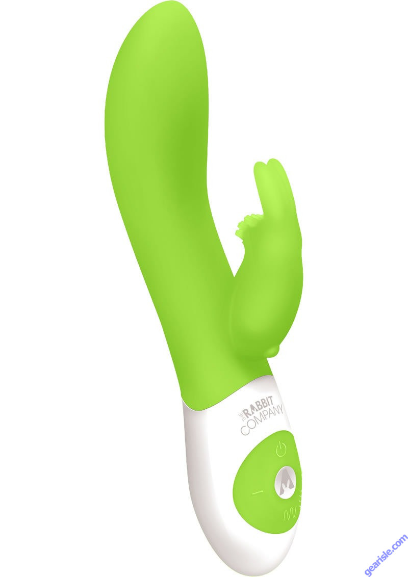 The Classic Rabbit Rechargeable Silicone Vibrator Waterproof Lime