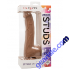 CalExotics Silicone Studs Life-like 8" Suction Cup Brown Dildo box