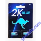 Kangaroo 2K Blue Alpha 3000 Male Enhancement 2 Counts Pack
