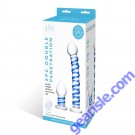 Glas 2Pc Double Penetration Glass Swirly G Spot Dildo Butt Plug Set