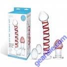 Glas 4Pc Mr. Swirly Set With Glass Kegal Balls And 3.25" Butt Plug box