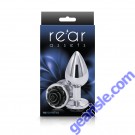 NS Rear Assets Rose Medium Black Chrome Plated Anal Plug box
