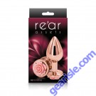 Anal Plug NS Rear Assets Rose Medium Pink Chrome Plated box