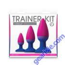NS Colours Trainer Kit Multicolor 3 Pleasure Anal Plugs Silicone box