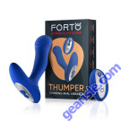 Forto Thumper Remote Control Rechargeable Silicone Anal Vibrator Blue box