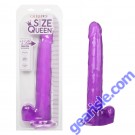 Dildo Size Queen 12" Flexible Life Like Feel CalExotics Purple box