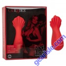Red Hot Fuego Textured Scoop Silicone Waterproof Vibrator box