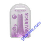 Dildo Non Realistic Pink 5.3" Crystal Purple box