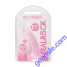 Non Realistic Dildo Pink 4.5" Crystal Clear Suction Cup box