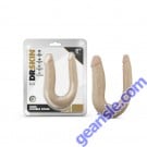 Dr. Skin 12" Mini Double Dong U Shape Vanilla Blush Novelties box