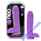 Neo Elite 10" Silicone Dual Density Cock Realistic Balls Neon Purple box