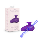 Blush Wellness Palm Sense Vibrator Purple Waterproof Rechargeable box