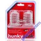 Oxballs Hunkyjunk Elong Wide Base Nip Sucker Clear Flex Tpr box