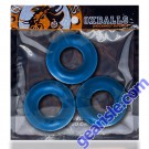 Oxballs Fat Willy 3 Pack Cock Rings Jumbo Stretchy Flextpr Space Blue box
