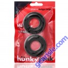 Oxballs Hunkyjunk Stiffy Bulge 2 Pack Silicone Cock Ring Tar Ice box