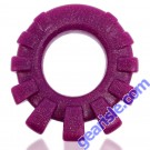 Cock Lug Lugged Plum Silicone Cock Ring Rubbery Nubs Oxballs front
