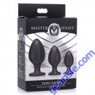 Master Series Triple Juicers Silicone Star Shape Anal Plug Trainer Set box