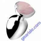 Anal Plug Booty Sparks Gemstones Rose Quartz Heart Shaped Large solo