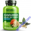 Ashwagandha Organic Root Powder Natural Supplement w Black Pepper 