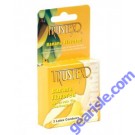Banana Flavored 3 Lubricated Latex Condoms Trustex
