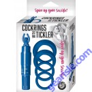 Silicone Cock Rings With Tickler Vibrator Blue