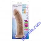 Dildo Blush Au Naturel Suction Cup Mocha 8" Dual Density box