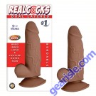 Realcocks Dual Layered #1 Brown 5 1/2 inch Dildo